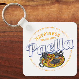 Paella Snack Spanje Paella Pan Souvenir Sleutelhanger