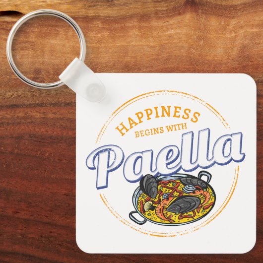 Paella Snack  Spanje Paella Pan Souvenir Sleutelhanger (Voorkant)