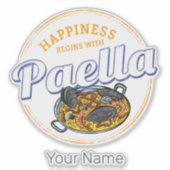 Paella Snack  Spanje Paella Pan Souvenir Sticker (Voorkant)