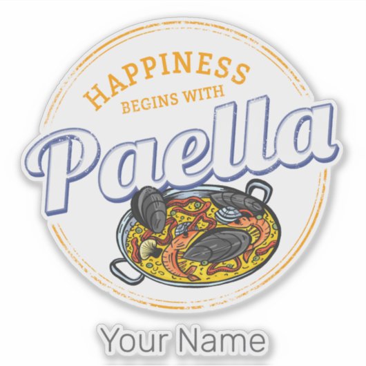 Paella Snack  Spanje Paella Pan Souvenir Sticker (Voorkant)