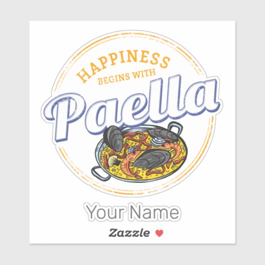 Paella Snack  Spanje Paella Pan Souvenir Sticker (Vel)