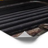 Paella wordt gekookt op een grillcadeau voor chef- poster (Hoek)