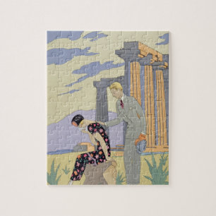 Paestum, 1924 (pochoir print) legpuzzel