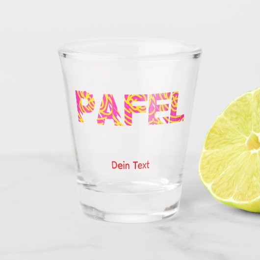 Pafel  shot glas (Voorkant)