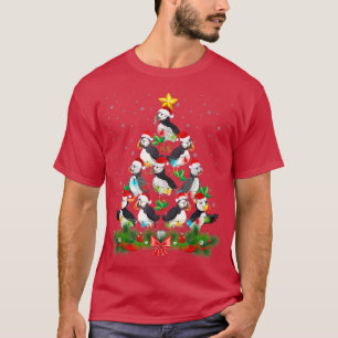 Paffin Bird kerstbomen Decoraties Funny Xmas T-shirt