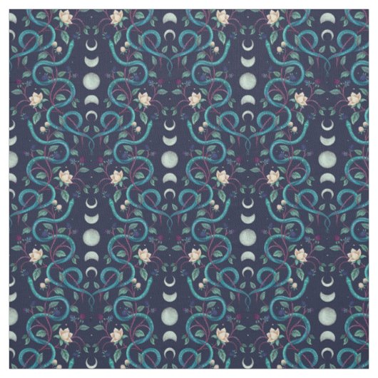 Pagaanslangen en moonfasen stof (Swatch)