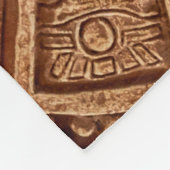 Pagaanversiering van de textuur van de stam Maya Fleece Deken (Hoek)