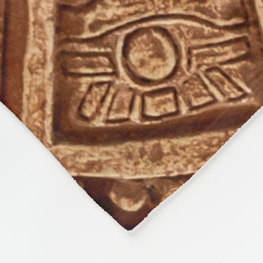 Pagaanversiering van de textuur van de stam Maya Fleece Deken (Hoek)