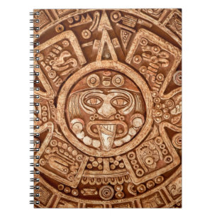 Pagaanversiering van de textuur van de stam Maya Notitieboek