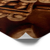 Pagaanversiering van de textuur van de stam Maya Poster (Hoek)