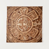 Pagaanversiering van de textuur van de stam Maya Wandkleed (Voorkant (horizontaal))