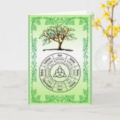 Pagaanwiel van de Kaart van het Jaar van de feestd (Gele Bloem)