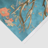 Pagan Antlers Gothic Skeleton Skull Decoupage Tissuepapier (Detail)