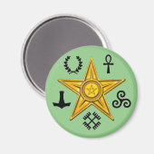 Pagan Barnstar-symbool Magneet (Voorkant / Achterkant)
