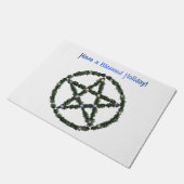 Pagan Blessed Holiday Yule Wreath Pentacle Deurmat (Schuin)