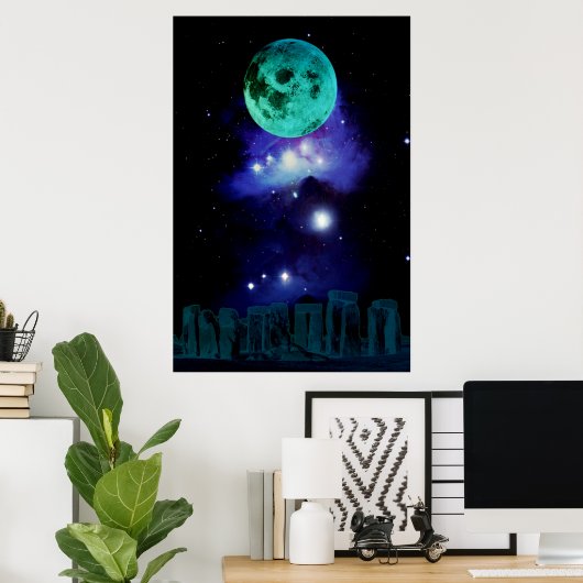 Pagan Blue Moon Poster (Thuiskantoor)