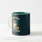 pagan cat coffee cup tweekleurige koffiemok (Voorkant links)