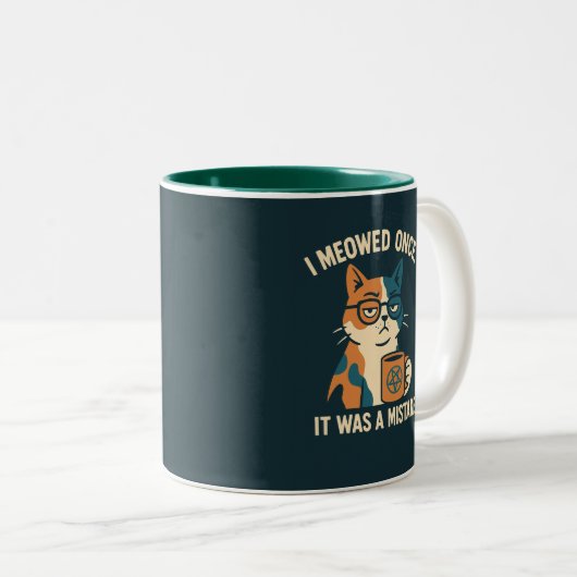 pagan cat coffee cup tweekleurige koffiemok (Voorkant rechts)