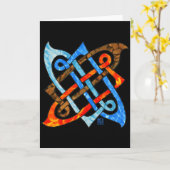 Pagan Celtic Knot Earth Air Fire Water Elements Kaart (Gele Bloem)