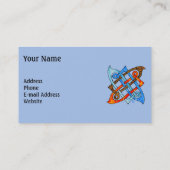 Pagan Celtic Knot Earth Air Fire Water Elements Visitekaartje (Achterkant)