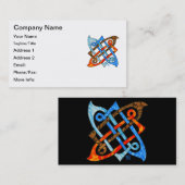 Pagan Celtic Knot Earth Air Fire Water Elements Visitekaartje (Voorkant / Achterkant)