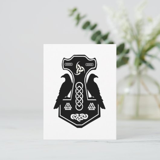 Pagan Celtic Norse Thor's Hammer Briefkaart (Staand voorkant)