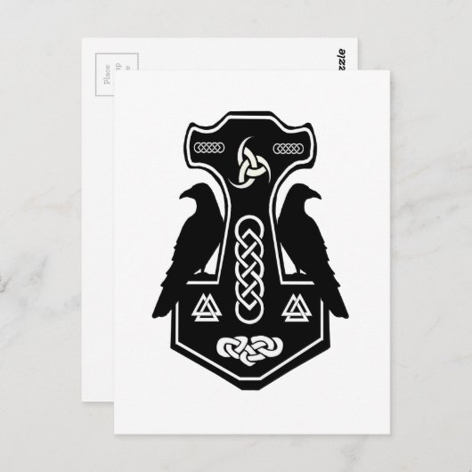 Pagan Celtic Norse Thor's Hammer Briefkaart (Voorkant / Achterkant)