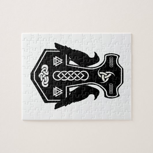 Pagan Celtic Norse Thor's Hammer Legpuzzel (Horizontaal)