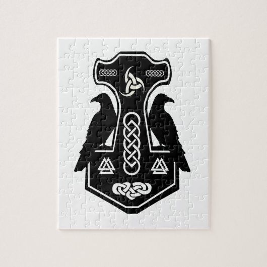 Pagan Celtic Norse Thor's Hammer Legpuzzel (Verticaal)