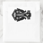 Pagan Celtic Norse Thor's Hammer Rechthoekige Sticker (Tas)