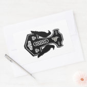 Pagan Celtic Norse Thor's Hammer Rechthoekige Sticker (Envelop)