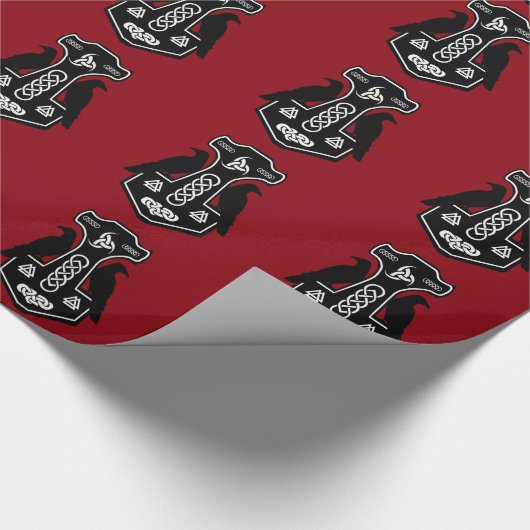 Pagan Celtic Thor's Hammer met Ravens Cadeaupapier (Hoek)