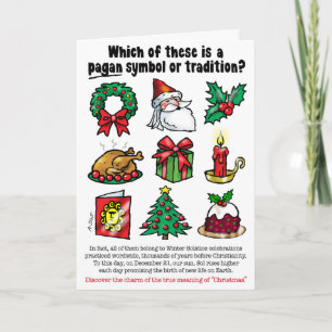 PAGAN CHRISTMAS FEESTDAGEN KAART