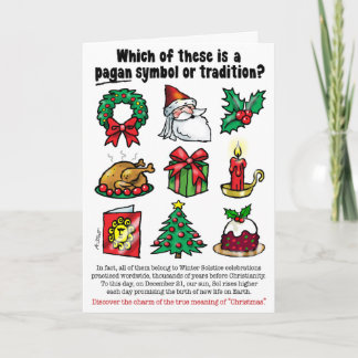 PAGAN CHRISTMAS FEESTDAGEN KAART