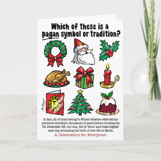 PAGAN CHRISTMAS - FEESTDAGEN KAART (Voorkant)