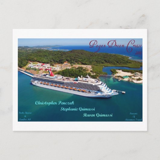 Pagan Dream Cruise Cozumel PC Briefkaart (Voorkant)