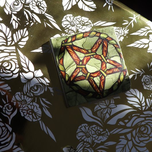 Pagan Druid Pentagram Art Natuur Witch Stenen Onderzetter