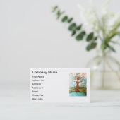 Pagan Dryad Tree Goddess Wiccan Natuur Art Visitekaartje (Staand voorkant)