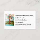 Pagan Dryad Tree Goddess Wiccan Natuur Art Visitekaartje (Achterkant)