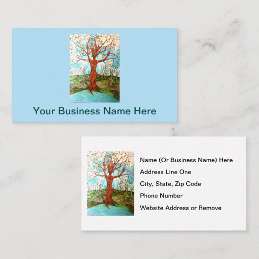 Pagan Dryad Tree Goddess Wiccan Natuur Art Visitekaartje (Voorkant / Achterkant)