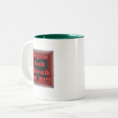 Pagan en trots ervan tweekleurige koffiemok (Voorkant links)