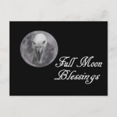 Pagan Full Moon Blessings Wolf Moon Briefkaart (Voorkant)