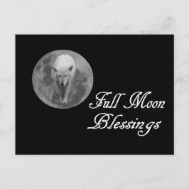 Pagan Full Moon Blessings Wolf Moon Briefkaart