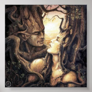 Pagan God en godin van het bos Poster