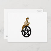 Pagan God Pan en Pentacle Briefkaart (Voorkant / Achterkant)
