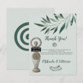 Pagan Goddess Baby Shower Thank You Card Bedankkaart (Voorkant / Achterkant)