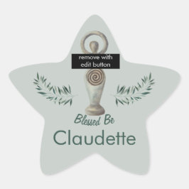 Pagan Goddess Personalized Ster Sticker