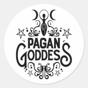 Pagan Goddess Ronde Sticker