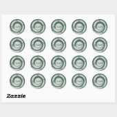 Pagan Godin Spirals Groen Gepersonaliseerd Ronde Sticker (Vel)
