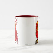 Pagan Greek Fire Goddess Hestia Wiccan Art Tweekleurige Koffiemok (Center)